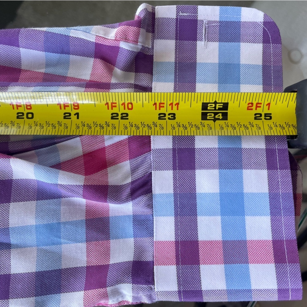 Peter Millar Men’s Long Sleeve Button Front Plaid Shirt Size XL Pink Blue‎ White - Picture 9 of 9